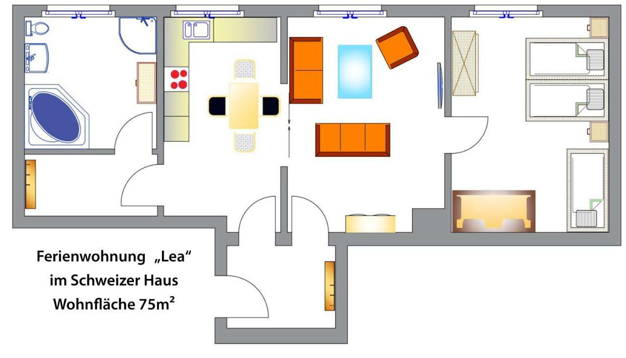 Schweizer Haus Wippra Appartement Buitenkant foto