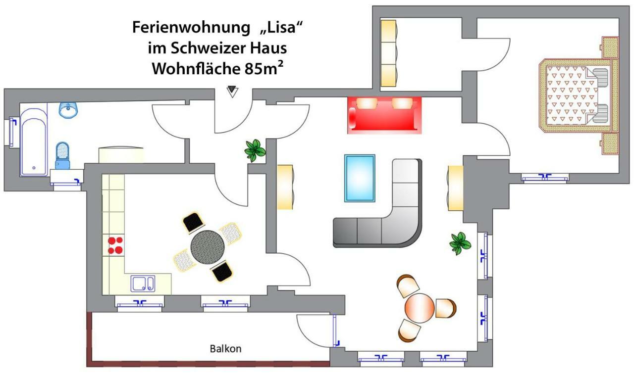 Schweizer Haus Wippra Appartement Buitenkant foto